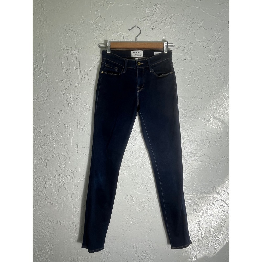 FRAME Le Skinny de Jeanne Jeans Size 26 Dark Wash Skinny Stretch Denim